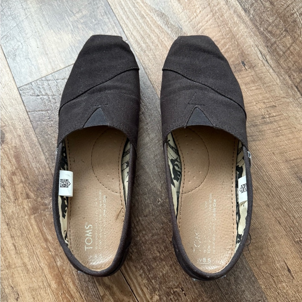 TOMS Black Slip-On Shoes